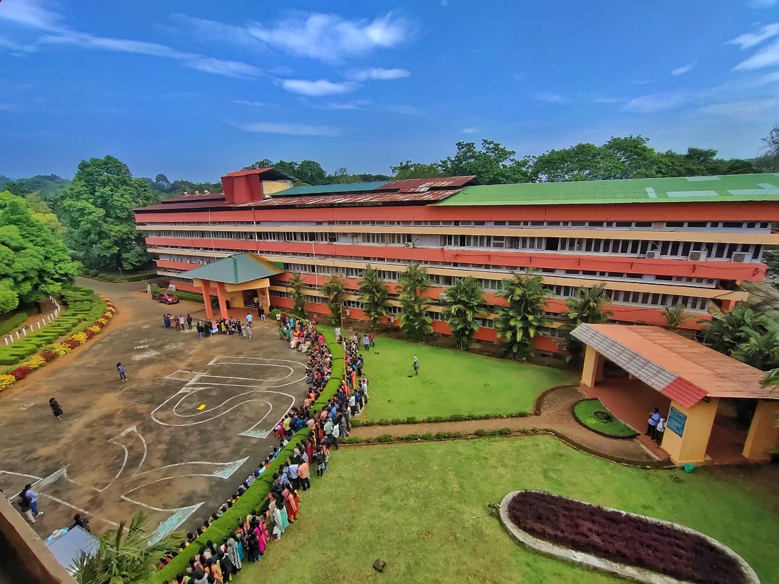 College of Agriculture at Kerala Agricultural University, Vellanikkara, with its courtyard and gardens